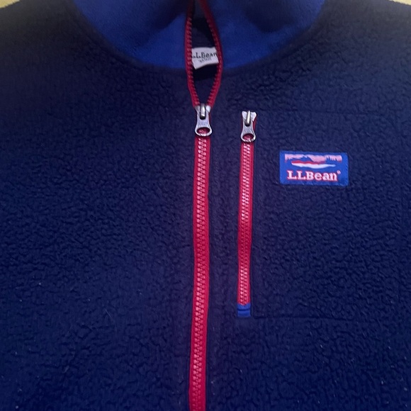 L.L. Bean colorblock fleece 1/4 zip long sleeve jacket top women size small - Picture 3 of 5